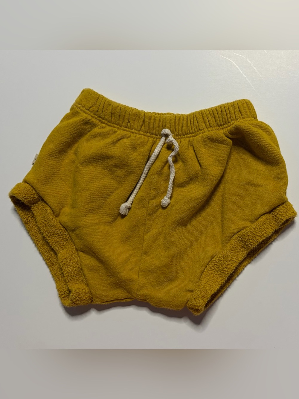 Childhoods Clothing  Mustard Terry Shorts with Drawstring 4t